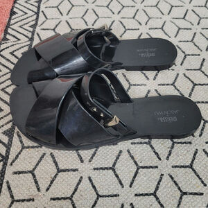 Melissa+Jason Wu Diane Vegan Slide Jelly in Black, sz 7